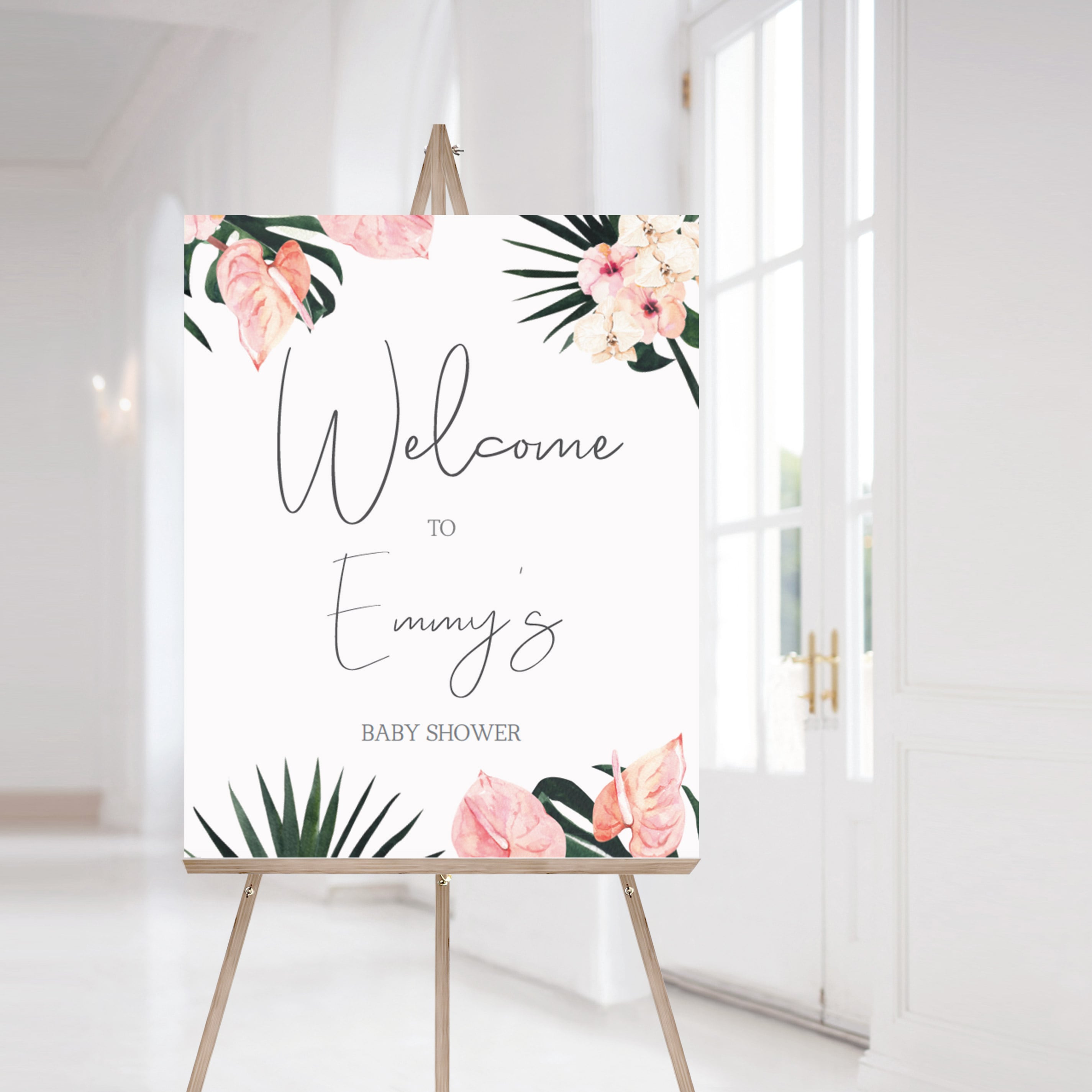 Tropical baby shower large welcome sign by LittleSizzle