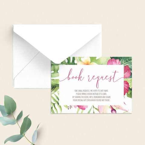Summer Baby Shower Book Request Cards Printable – LittleSizzle