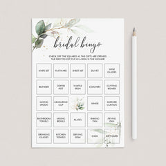 unique bridal bingo game printables by LittleSizzle