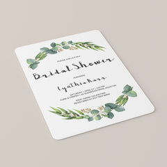Eucalyptus Bridal Shower Invitation Template