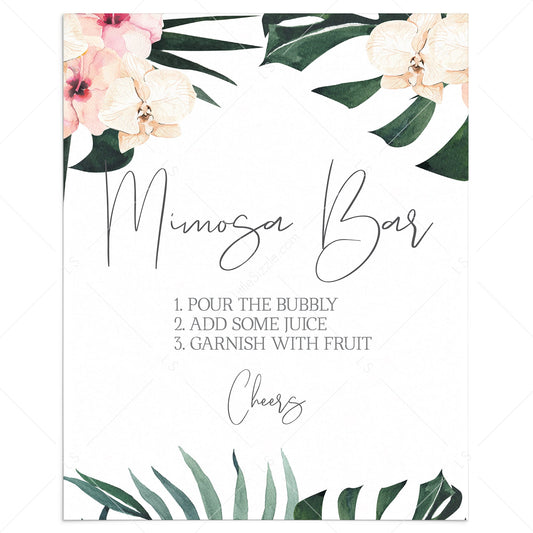 Tropical Mimosa Bar Sign Printable by LittleSizzle