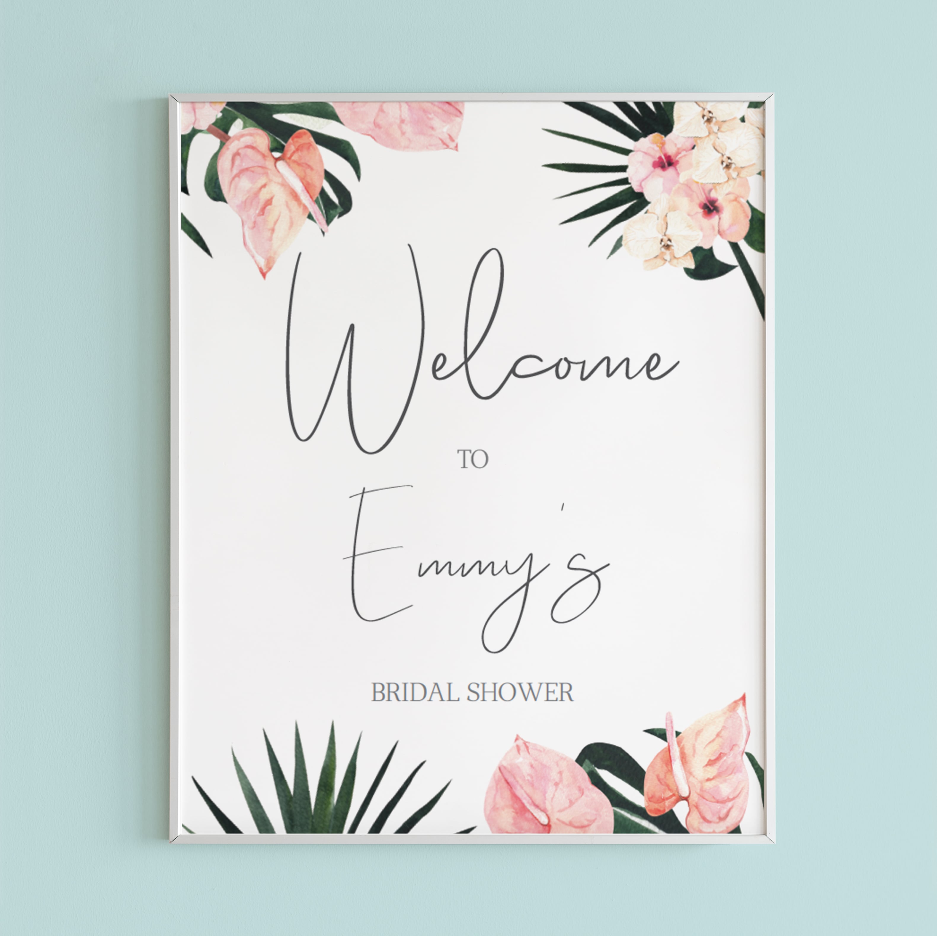 Watercolor welcome sign template by LittleSizzle