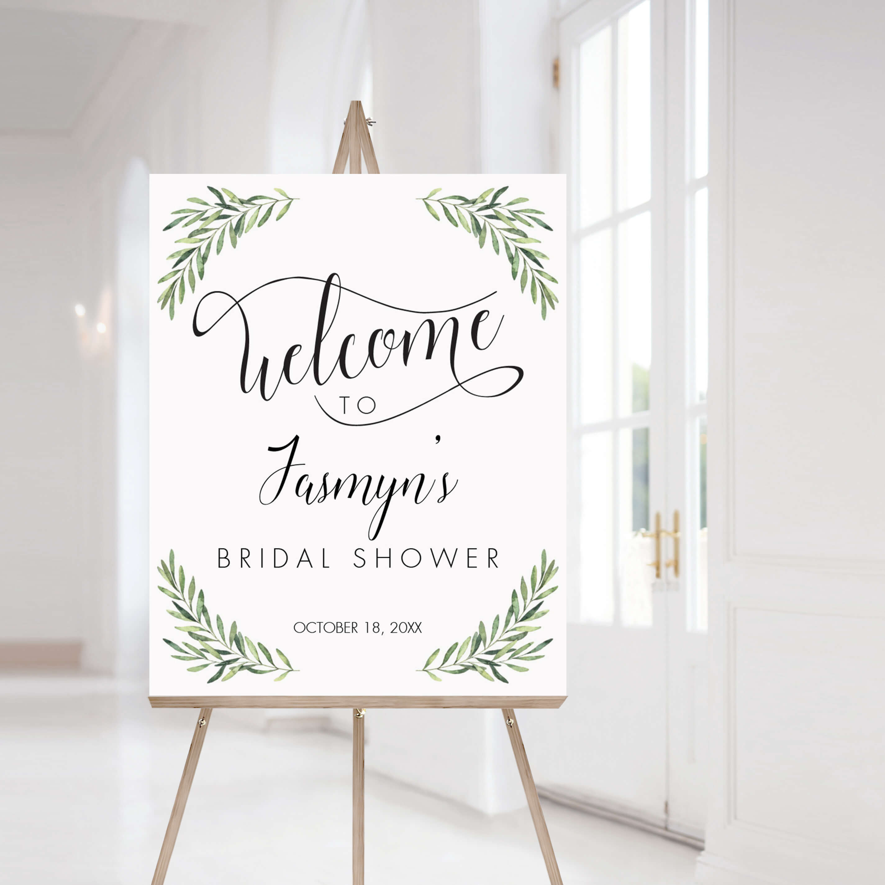 Editable Welcome Sign for Garden Party by LittleSizzle