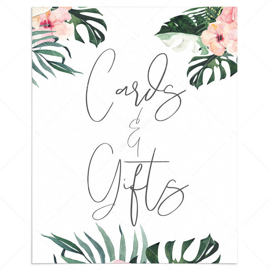 Tropical Cards and Gifts Sign Printable by LittleSizzle