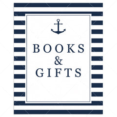 Nautical baby shower Books and Gifts sign by LittleSizzle