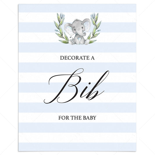 Boy baby shower games decorate a bib for baby by LittleSizzle