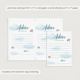 Cloud Baby Shower Advice Cards for Mom-To-Be Printable