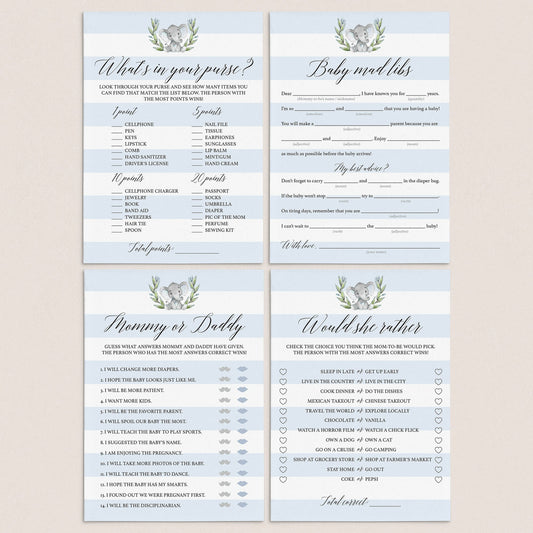 Funny baby shower games for boy shower printable by LittleSizzle