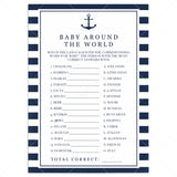 Boy baby shower game around the world printable by LittleSizzle