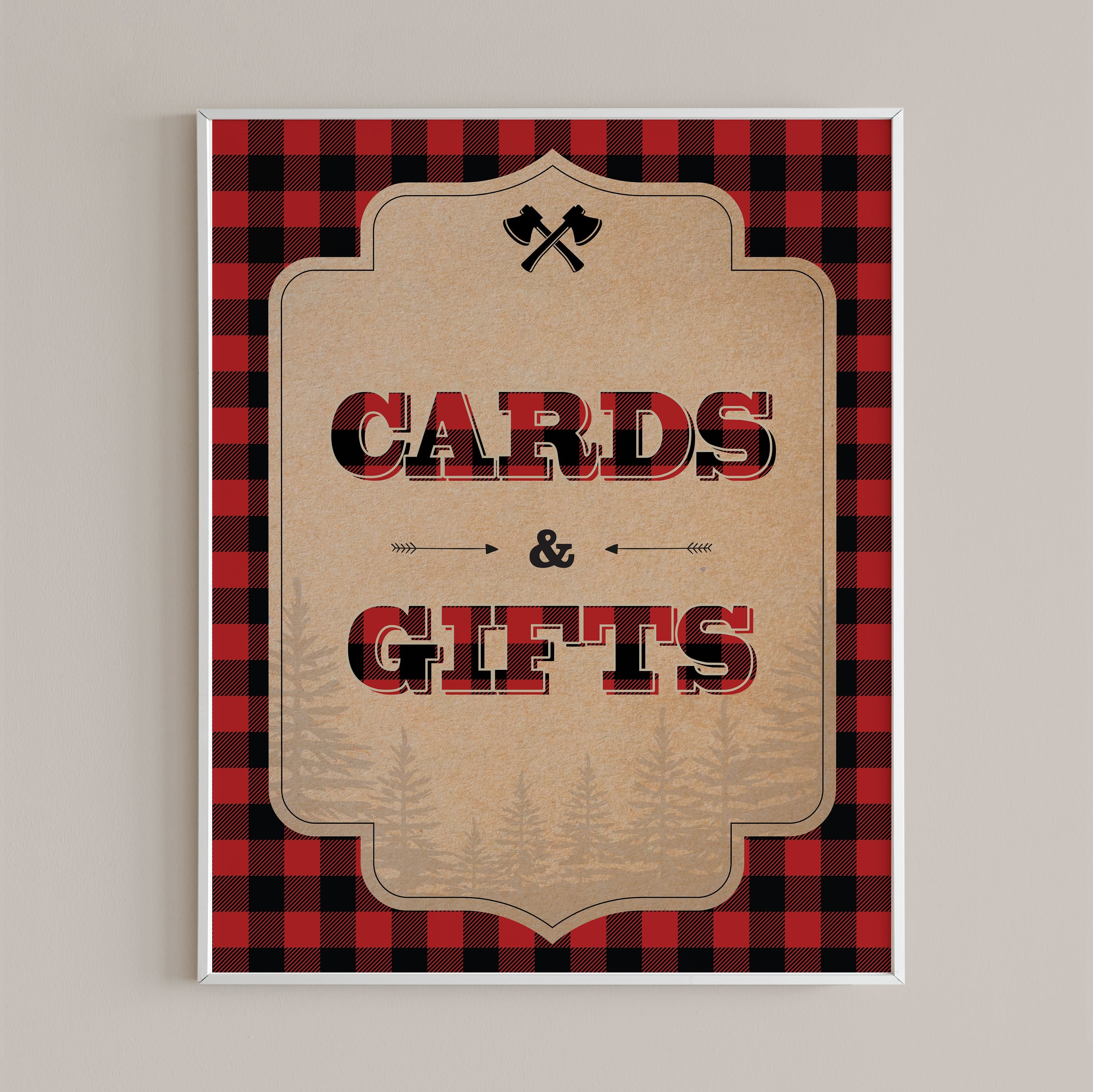 Cards & gifts table sign printable rustic by LittleSizzle