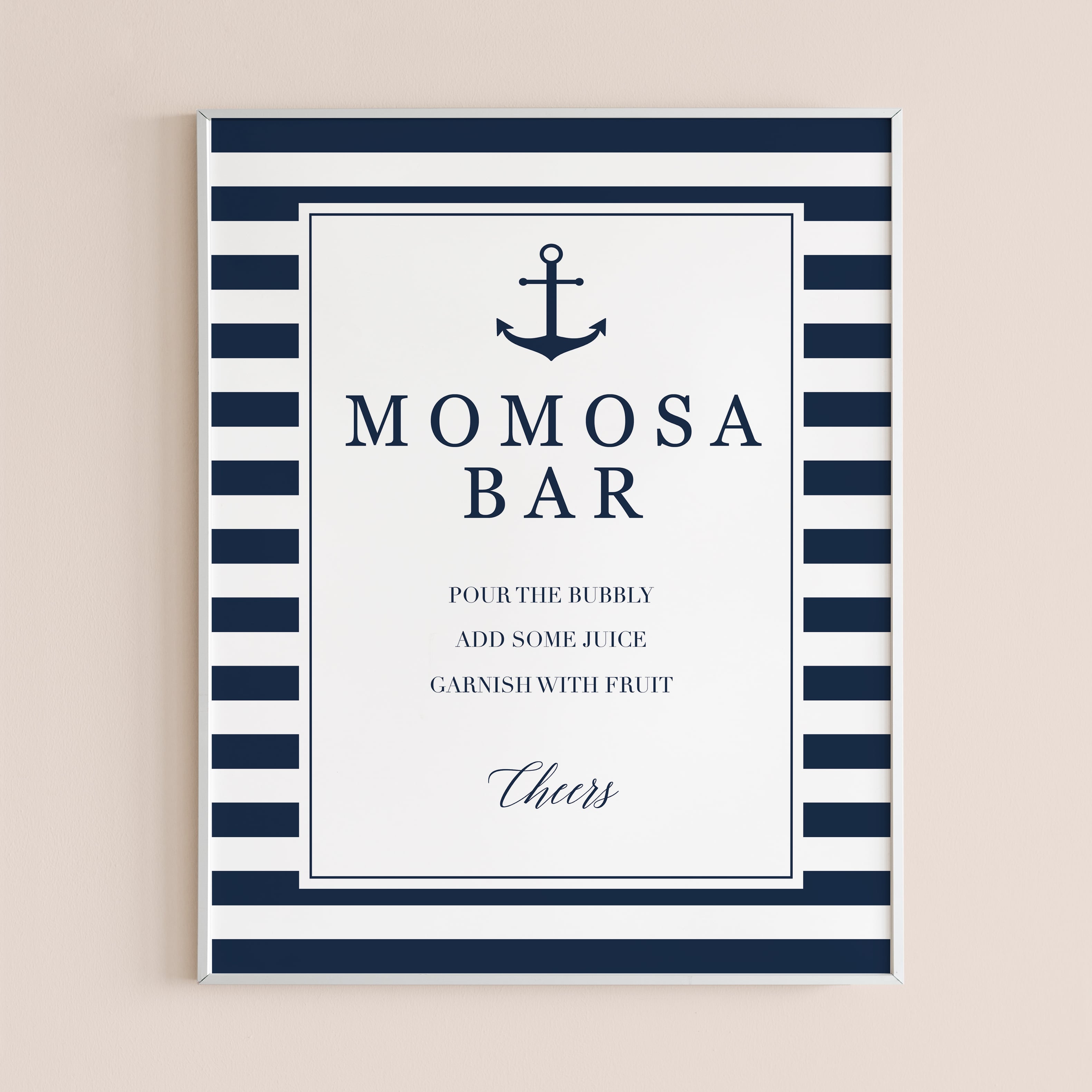 Momosa bar sign for boy baby shower download by LittleSizzle