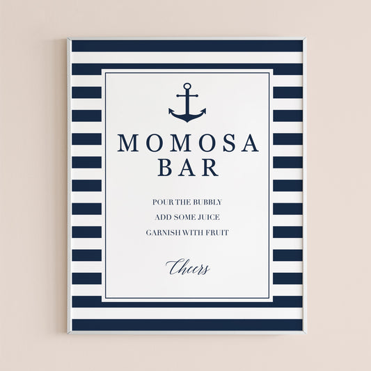 Momosa bar sign for boy baby shower download by LittleSizzle
