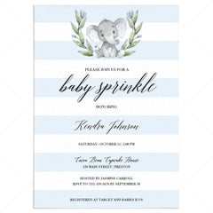 Boy baby sprinkle invitation template by LittleSizzle