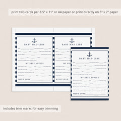 Mad libs for boy baby shower printable cards by LittleSizzle