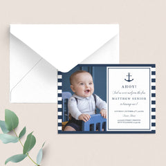 Nautical boy birthday party invitation template by LittleSizzle