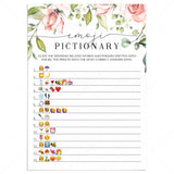 bridal emoji pictionary game printables by LittleSizzle