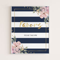 Printable favors sign for chic party by LittleSizzle