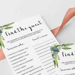 printable find the guest wedding games instant download