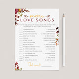 Fall In Love Bridal Shower Games Package Printable