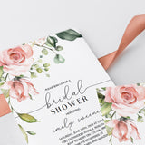 Watercolor roses bridal shower by mail invite by LittleSizzle