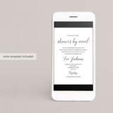 Calligraphy Shower by Mail Invitation Editable Template