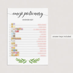 Leaf Bridalshower Games Pack Instant Download