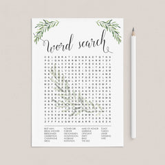 Garden Bridal Shower Games Bundle Printable