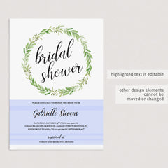editable bridal shower invitations template