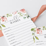 Printable Well Wishes Cards with Blush Roses