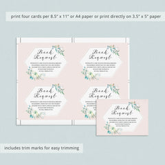 Editable baby shower book cards for baby by LittleSizzle