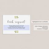 Baby Library Cards for Greenery Baby Shower Printable