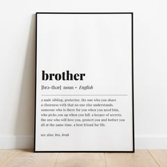 Brother Definition Print Digital Download