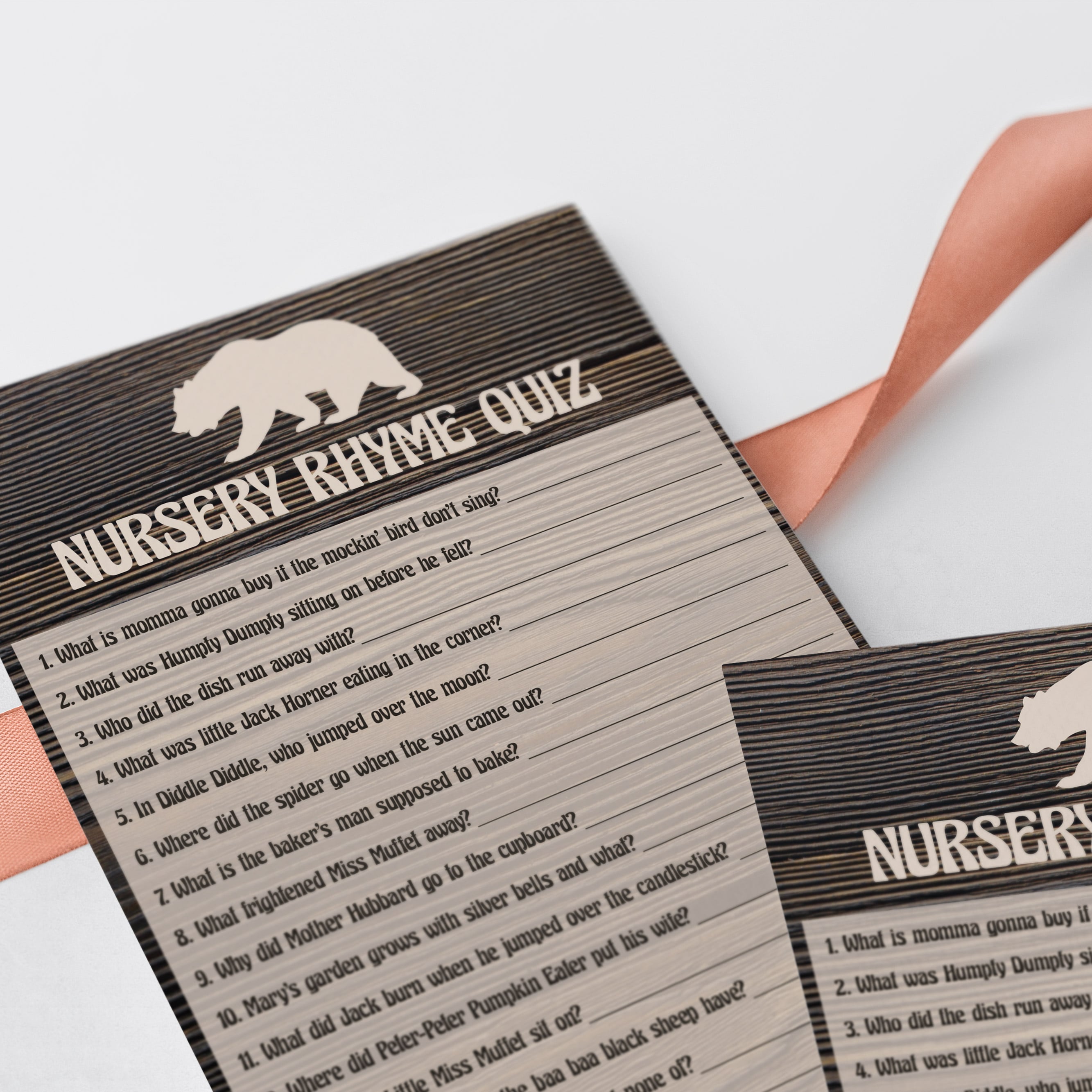 Nursery rhyme baby shower game printable by LittleSizzle