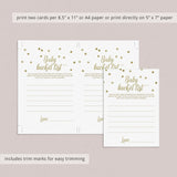 First Year Baby Shower Game Printable Bucket List