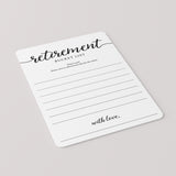 Calligraphy Retirement Bucket List Cards Printable