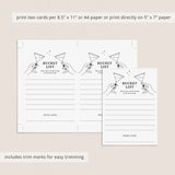 Post Divorce Bucket List Cards Printable