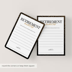 Retiree Bucket List Cards Printable