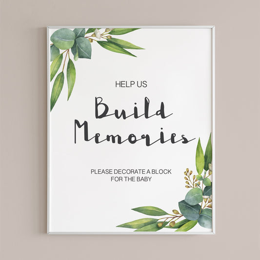 Build memories baby shower game decorate a wooden block by LittleSizzle