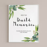 Build memories baby shower game decorate a wooden block by LittleSizzle
