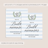 Decorate a wooden block for baby shower sign blue by LittleSizzle