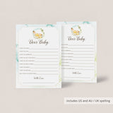 Bunny dear baby printable for neutral baby shower by LittleSizzle