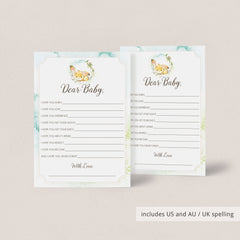 Bunny dear baby printable for neutral baby shower by LittleSizzle