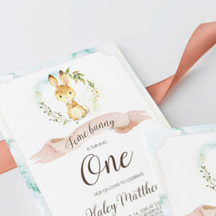 Some Bunny is Turning One Invitation Template