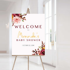 Boho Baby Shower Welcome Poster Customizable Template by LittleSizzle