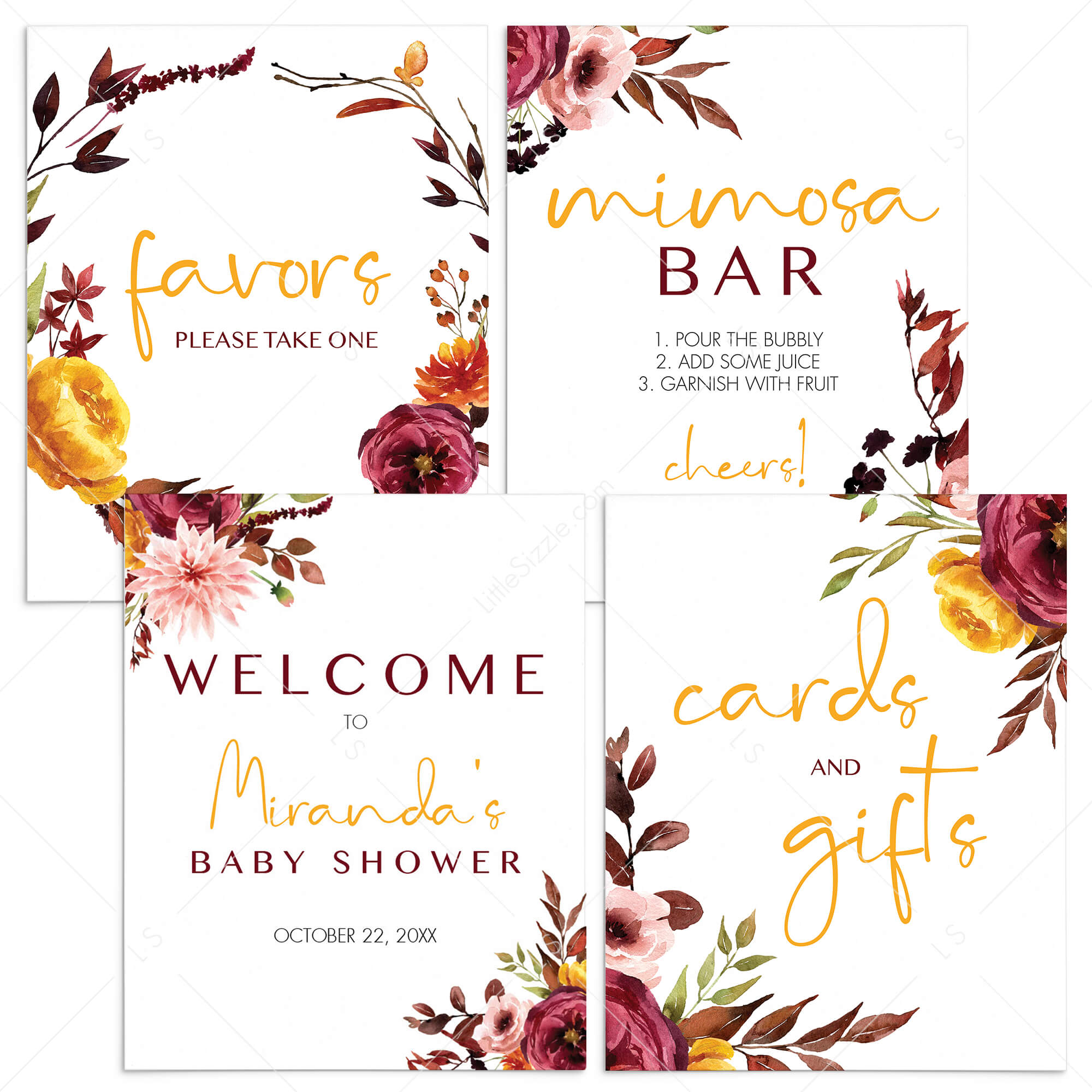 Bohemian Baby Shower Decorations Bundle Printable by LittleSizzle