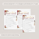 Boho Chic BabyShower Game Name That Baby Song Instant Download