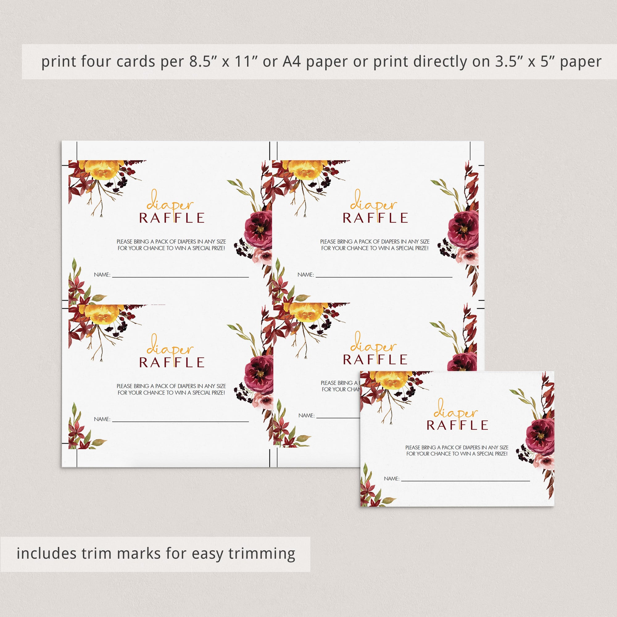 Fall baby shower invitation suite printable by LittleSizzle