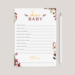 Burgundy floral wishes for baby cards by LittleSizzle