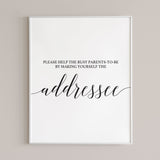 Editable Address Request Sign Template