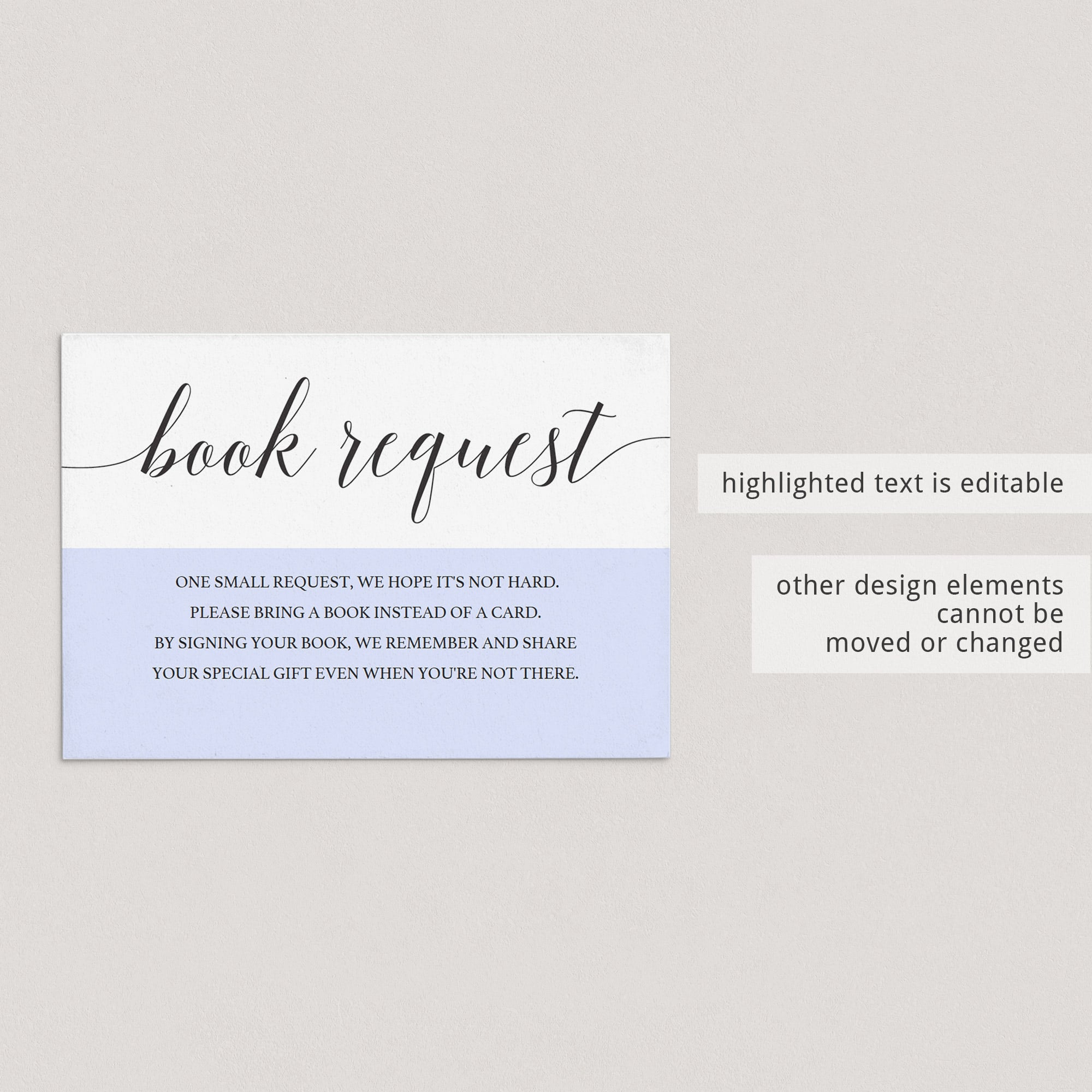 Simple book request card template by LittleSizzle